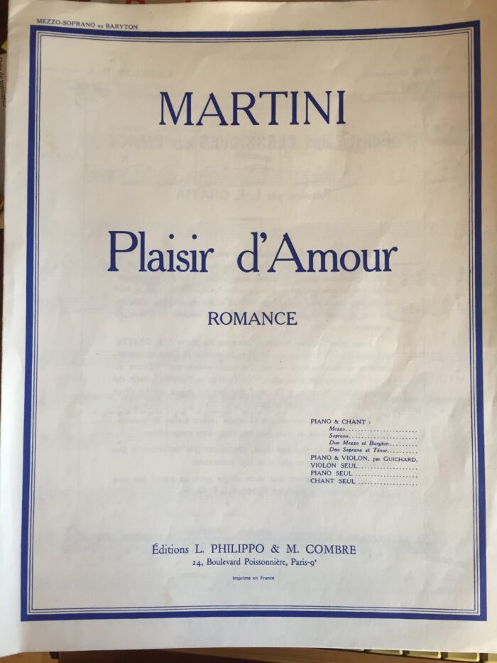 MARTINI  - Plaisir d'amour