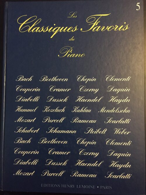 Les classiques favoris du piano