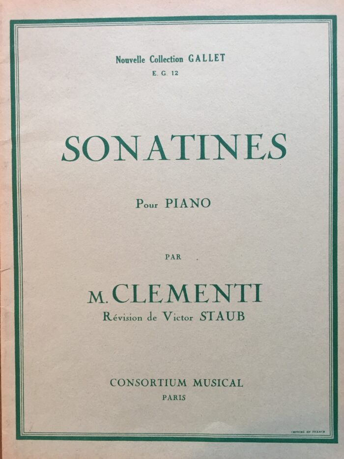 CLEMENTI - sonatines pour piano