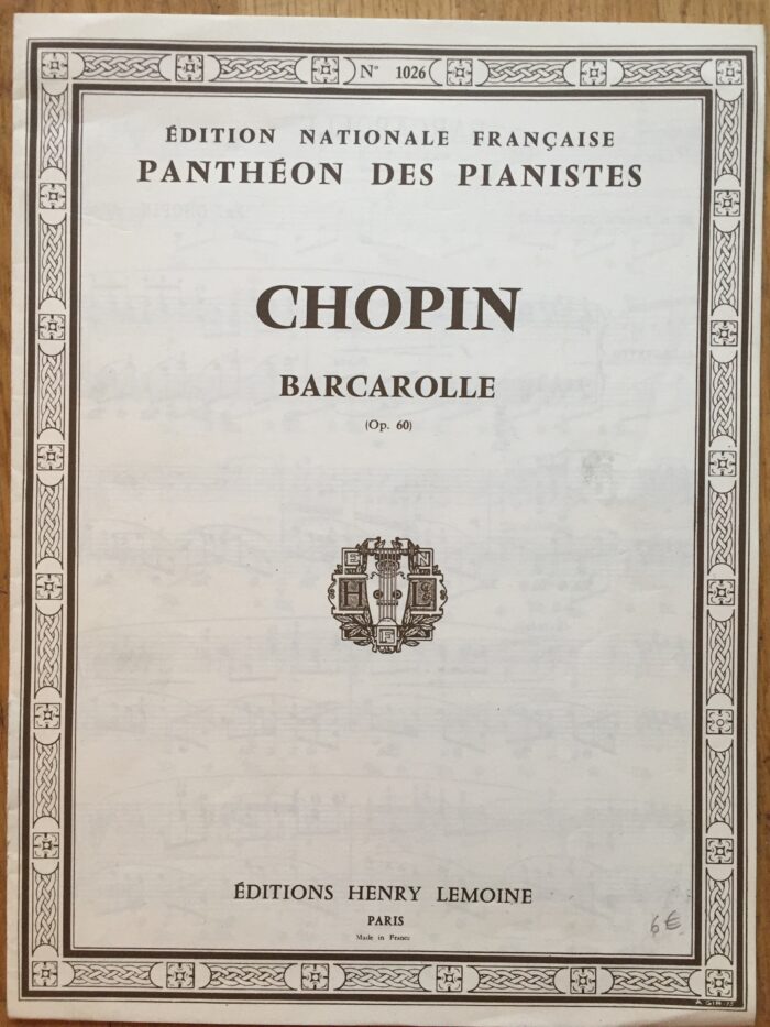 CHOPIN - Barcarolle Op. 60