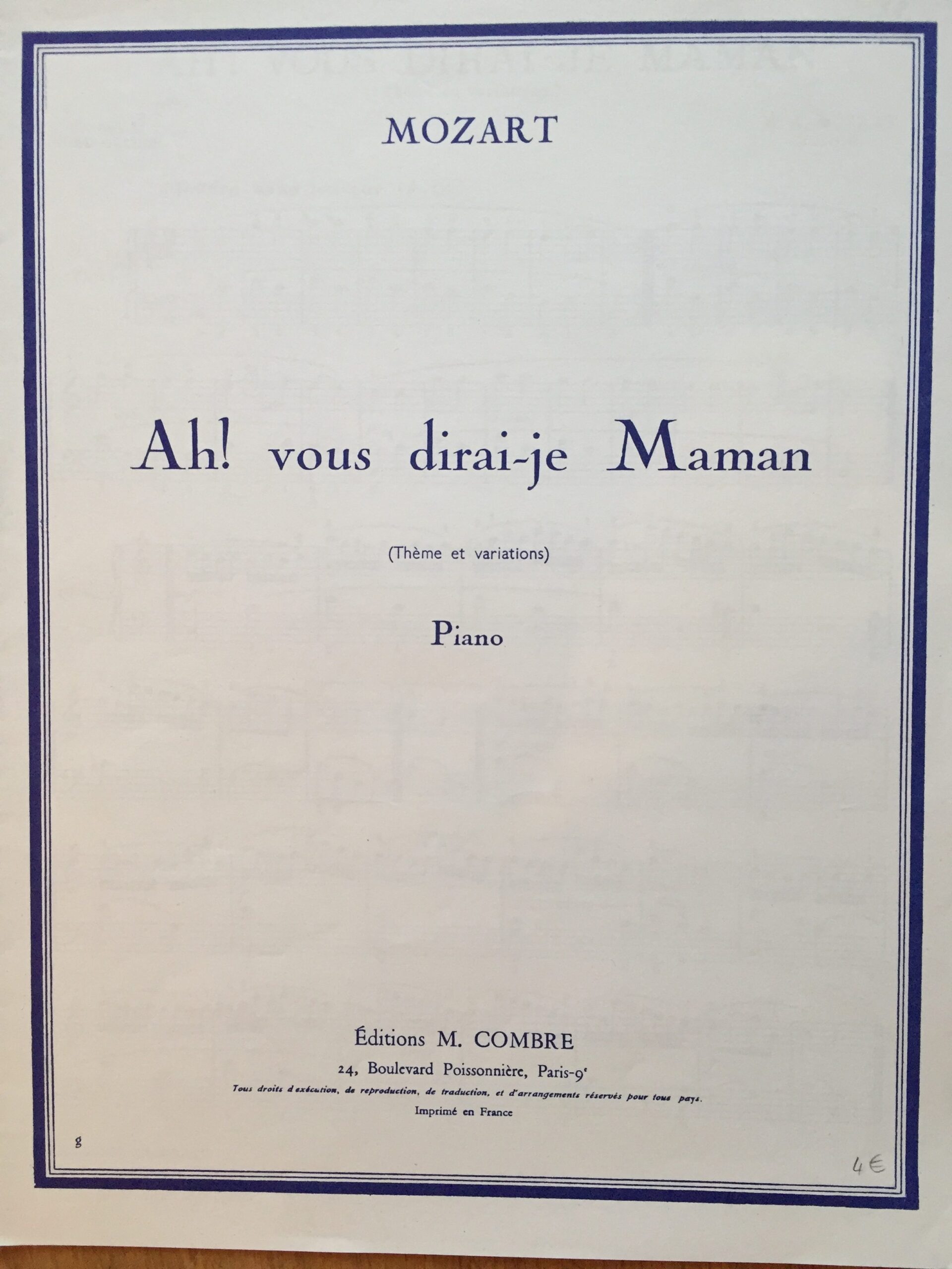 Mozart Ah ! Vous diraije Maman