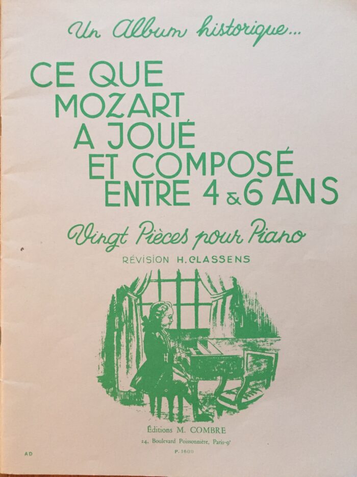 Ce que Mozart a joué et composé entre 4 et 6 ans