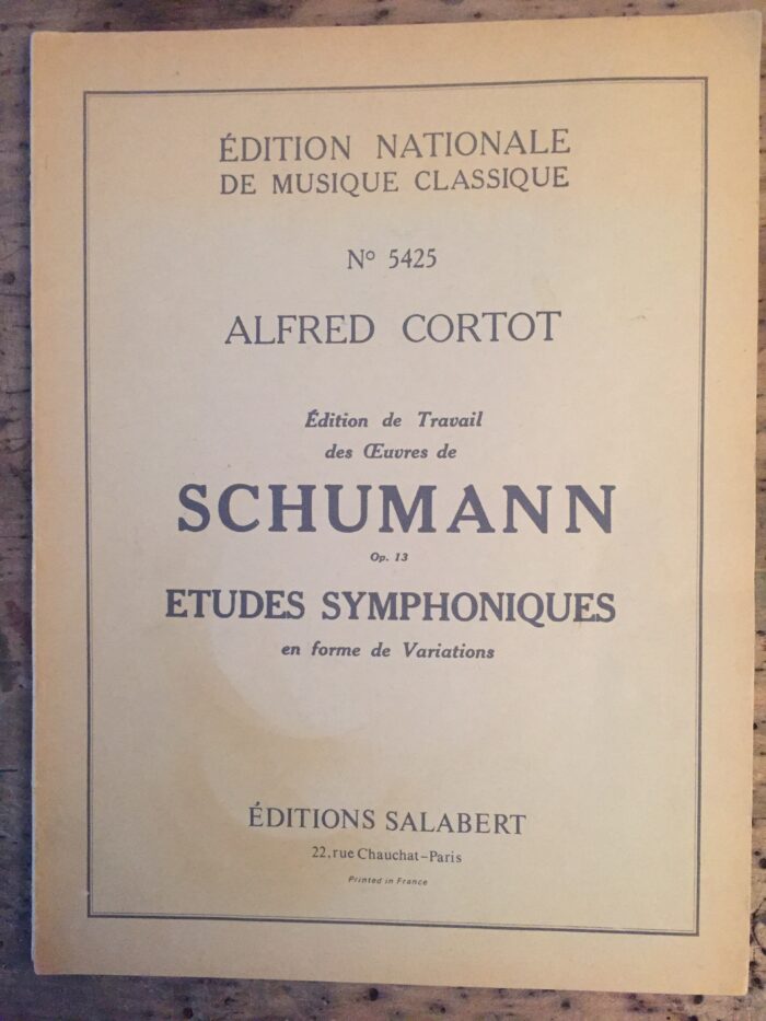 SCHUMANN – Etudes symphoniques