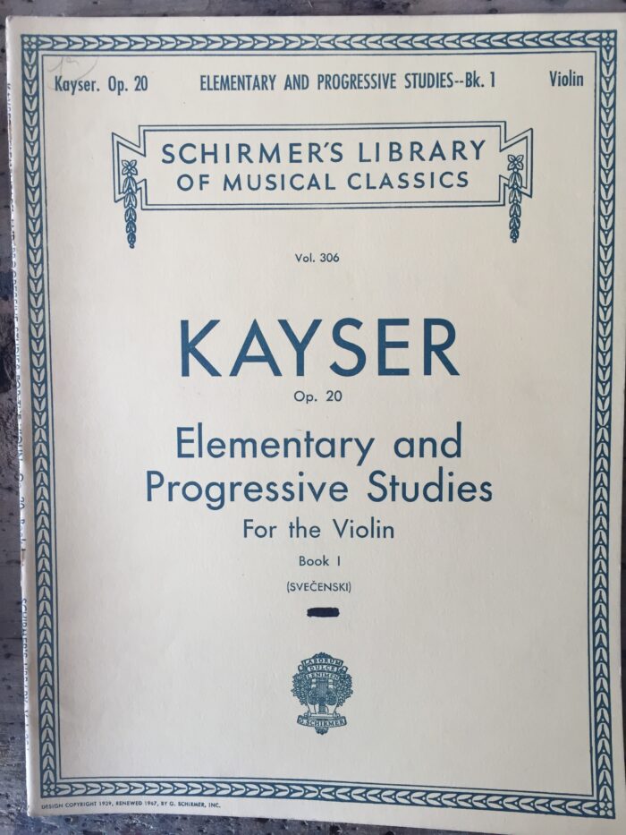 Kayser - Elementary and progressive studies – Book I