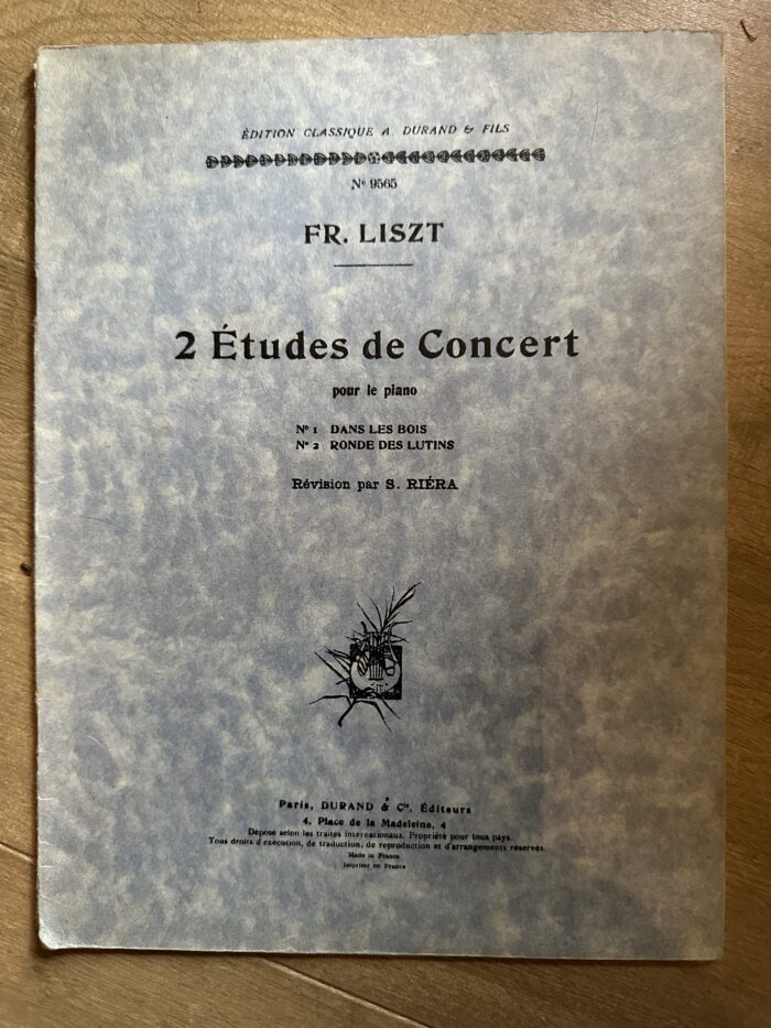 LISZT - 2 études de concert pour le piano