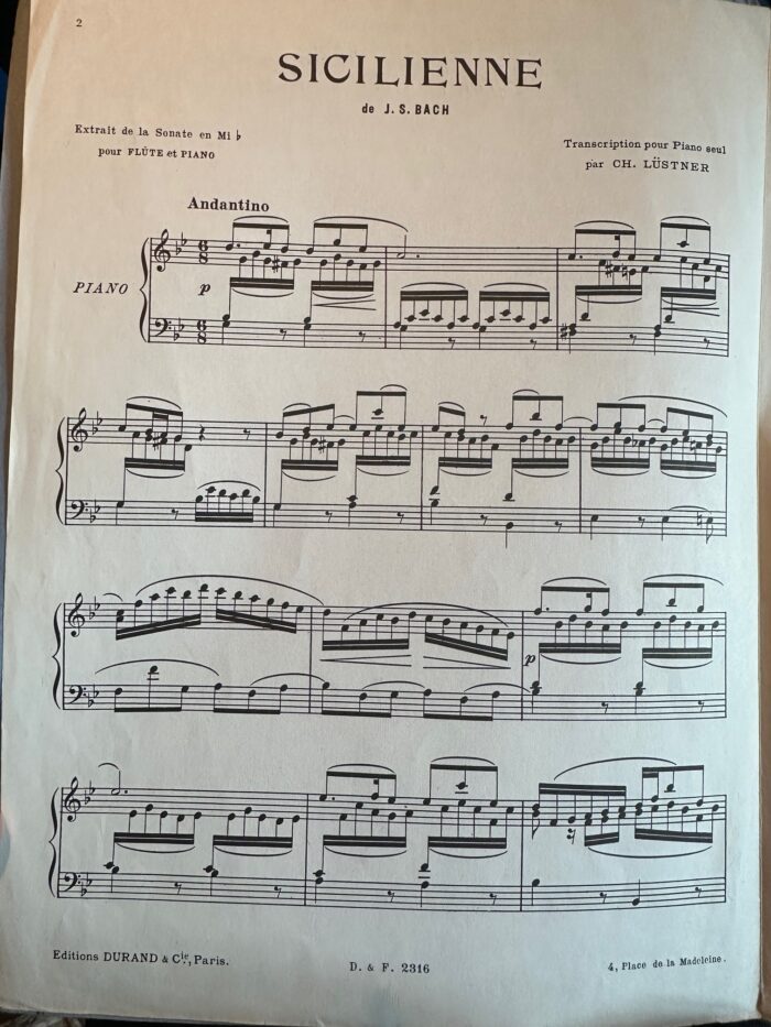 BACH – Sicilienne