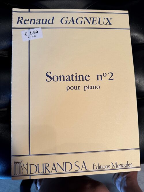 Renaud Gagneux Sonatine n°2 pour piano