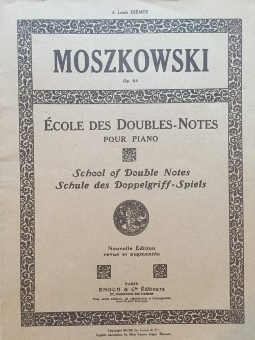 Moszkowski - École des doubles notes pour Piano Op.64