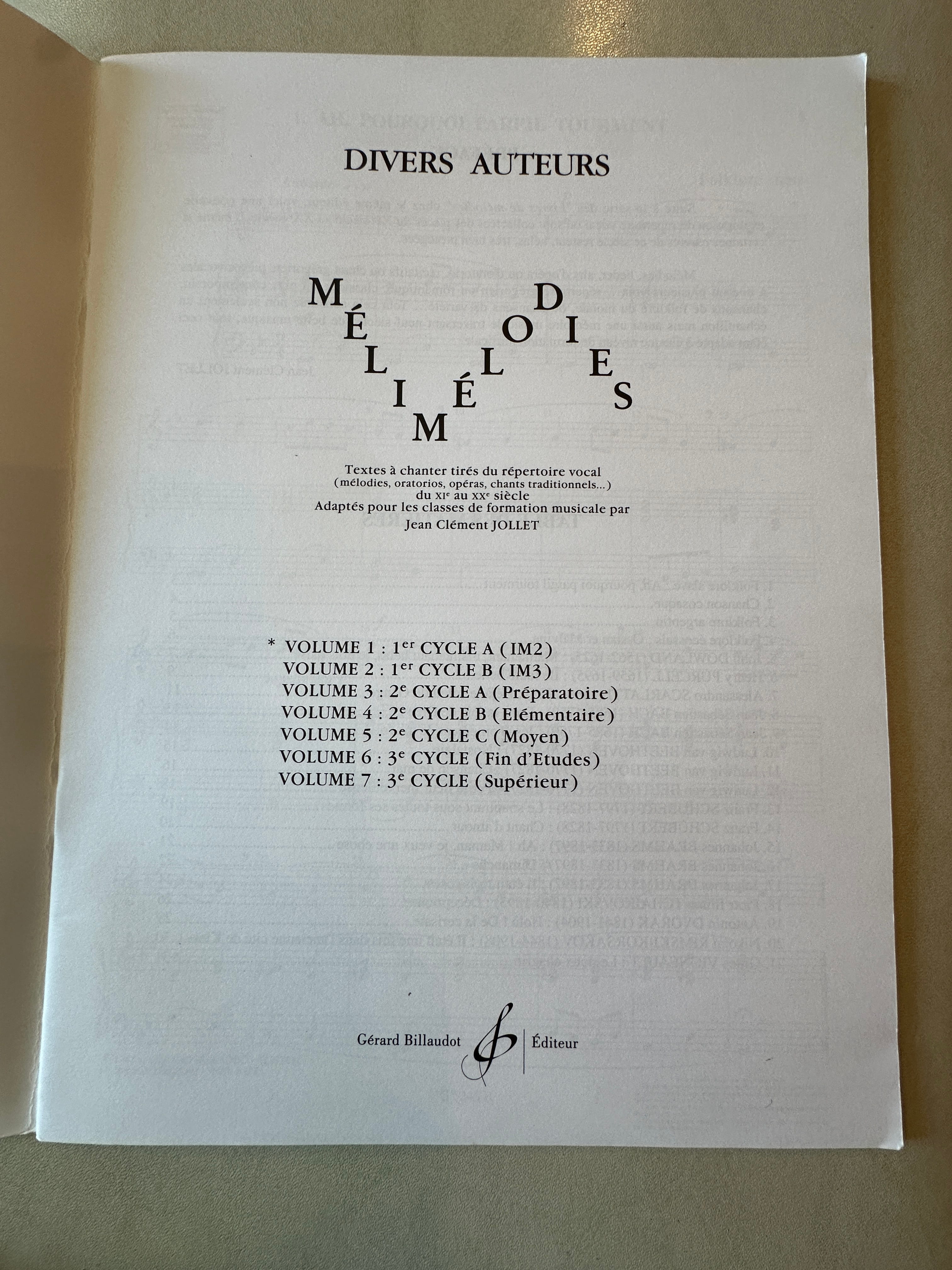 Mélimélodies - Volume 1 1er Cycle A (IM2) – Image 2